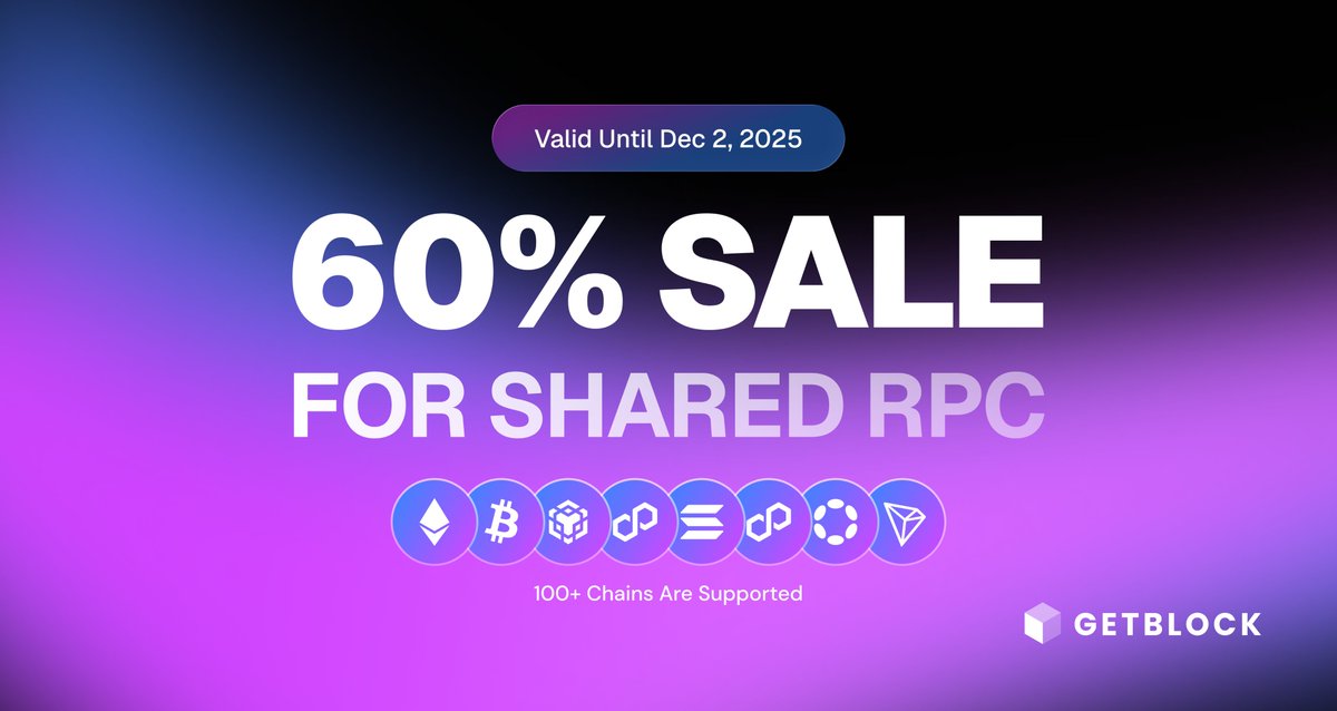 getblockio's tweet image. 🖤 Black Friday just hit GetBlock:
• New users can slash their first month by 60% (Starter) or 50% (Pro/Advanced)
• GetBlockers can secure 40% off yearly Shared Nodes &amp;amp; a free month of Premium Support
+ 5M CUs for everyone sharing a success story.

Valid until Dec 2!