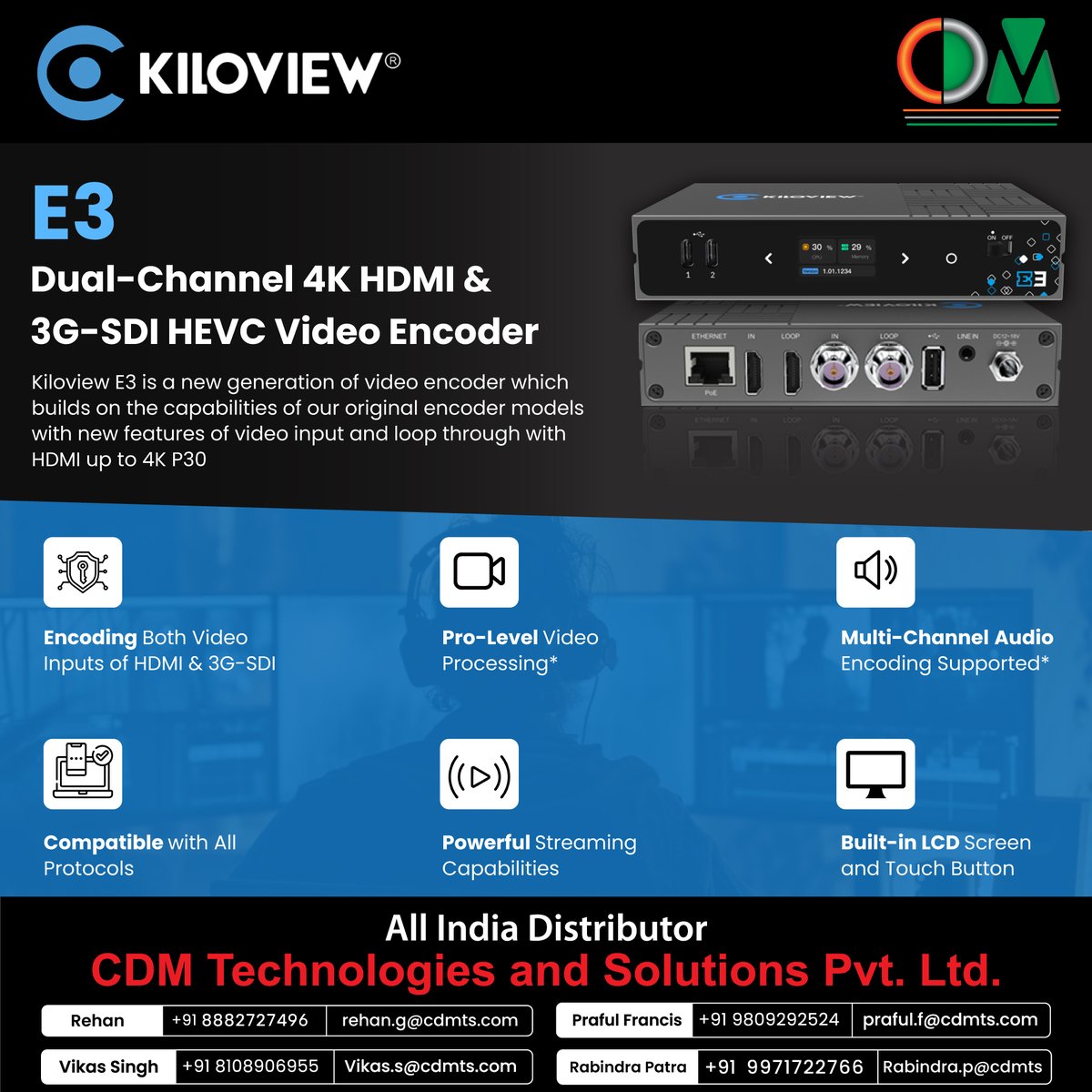 CDMTS's tweet image. Kiloview E3 is a new generation of video encoder...
#Kiloview
#Encoder
#NDI
