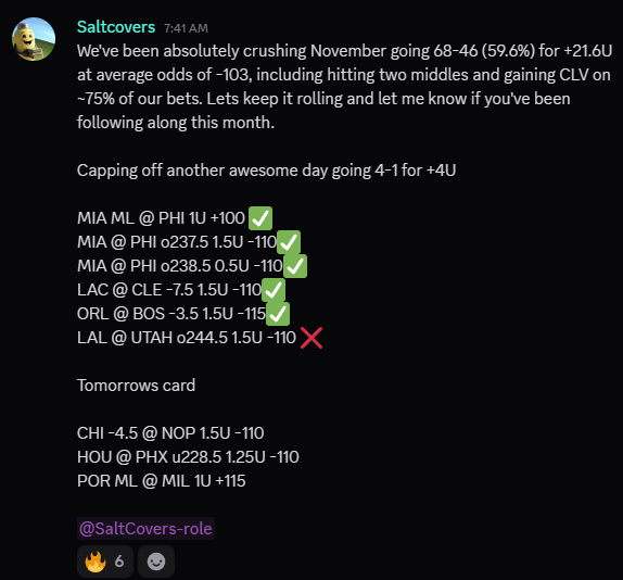 We have been cooking all November long <a href="/EdgeZoneHQ/">EdgeZone</a> going 59.6% for +21.6U at average odds of -103 average odds

Get my action first using the link below!
whop.com/edgezone/edge-…