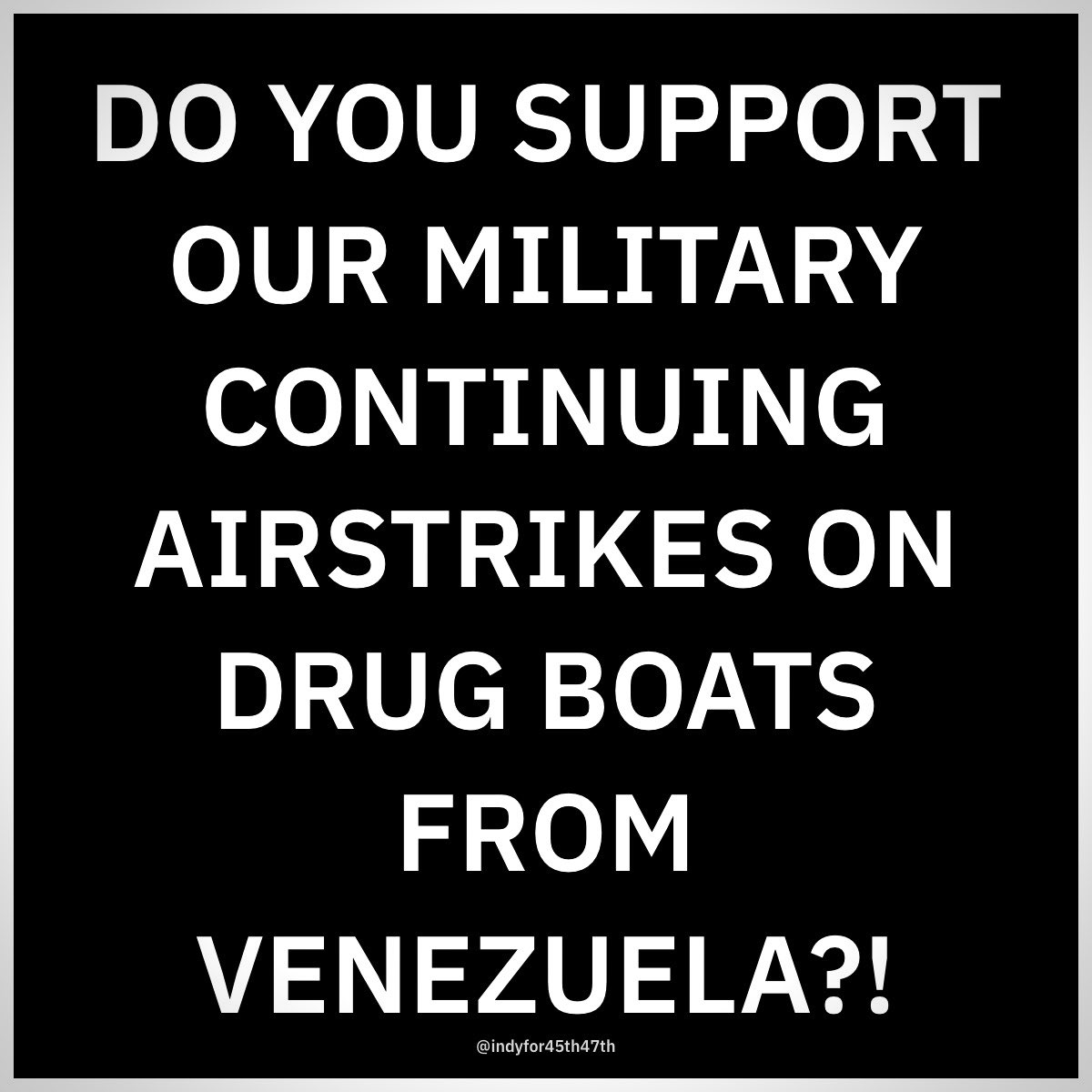 indyfor45th47th's tweet image. YES or NO?!