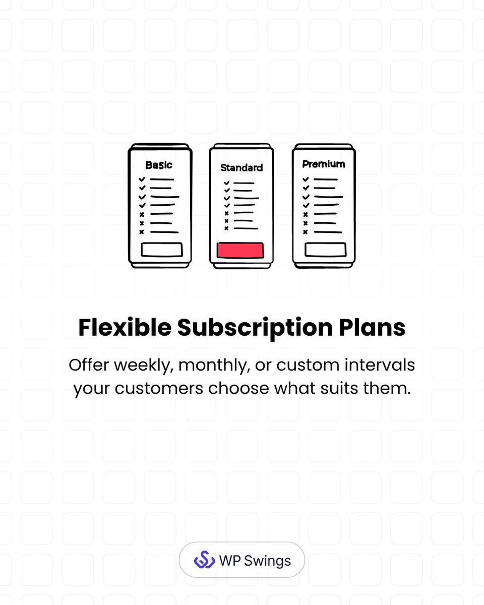 wpswings's tweet image. Turn one-time buyers into loyal customers with Subscriptions for WooCommerce Pro!

✔️ Flexible weekly/monthly/custom plans
✔️ Automated recurring payments
✔️ Free trials &amp;amp; signup fees
✔️ Easy customer subscription management

Grow predictable recurring revenue today! 🚀