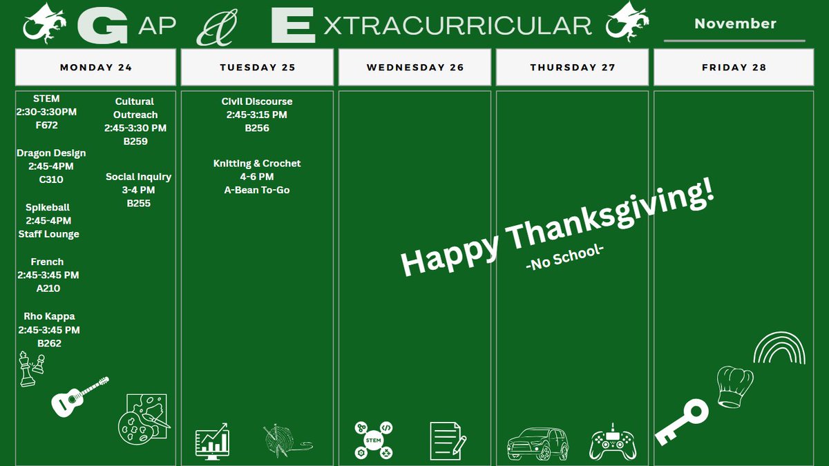 LohsGAP's tweet photo. Happy Thanksgiving Week! @LkOrionHS https://t.co/ypiG1sgEor