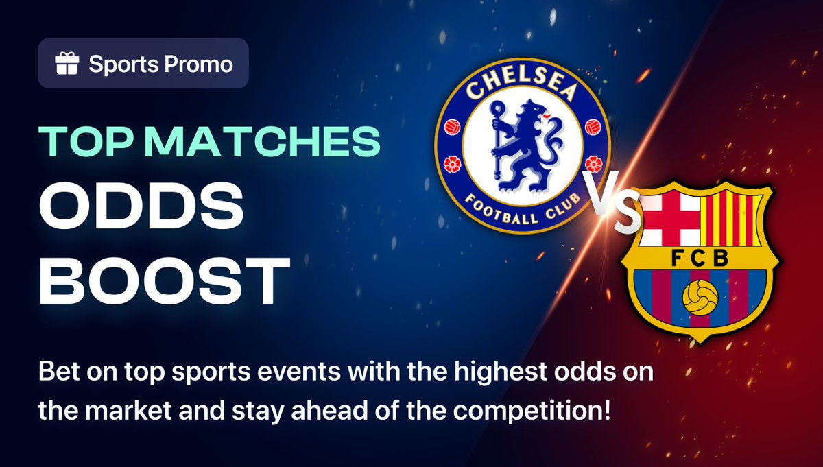 play2upio's tweet image. Big match. Bigger boost. 💥

We’ve boosted the odds for Barcelona to win vs Chelsea, because dominance deserves a bonus. 💰

Back the Catalans before kickoff⚽

👉 2up.io/sports/soccer/…

#2UP #BoostedOdds #Barcelona  #Chelsea
