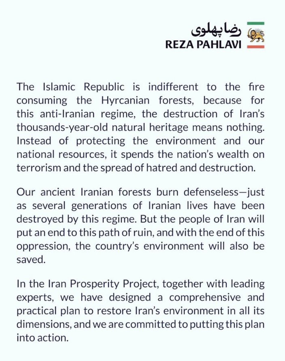 ChitchatBT's tweet image. His Majesty Reza Shah II Pahlavi, the true guardian of Iran’s future, has once again shown that leadership means action, vision, and responsibility
The Iran Prosperity Project is not just a promise it is a roadmap to revive our homeland’s wounded environment, restore balance to…