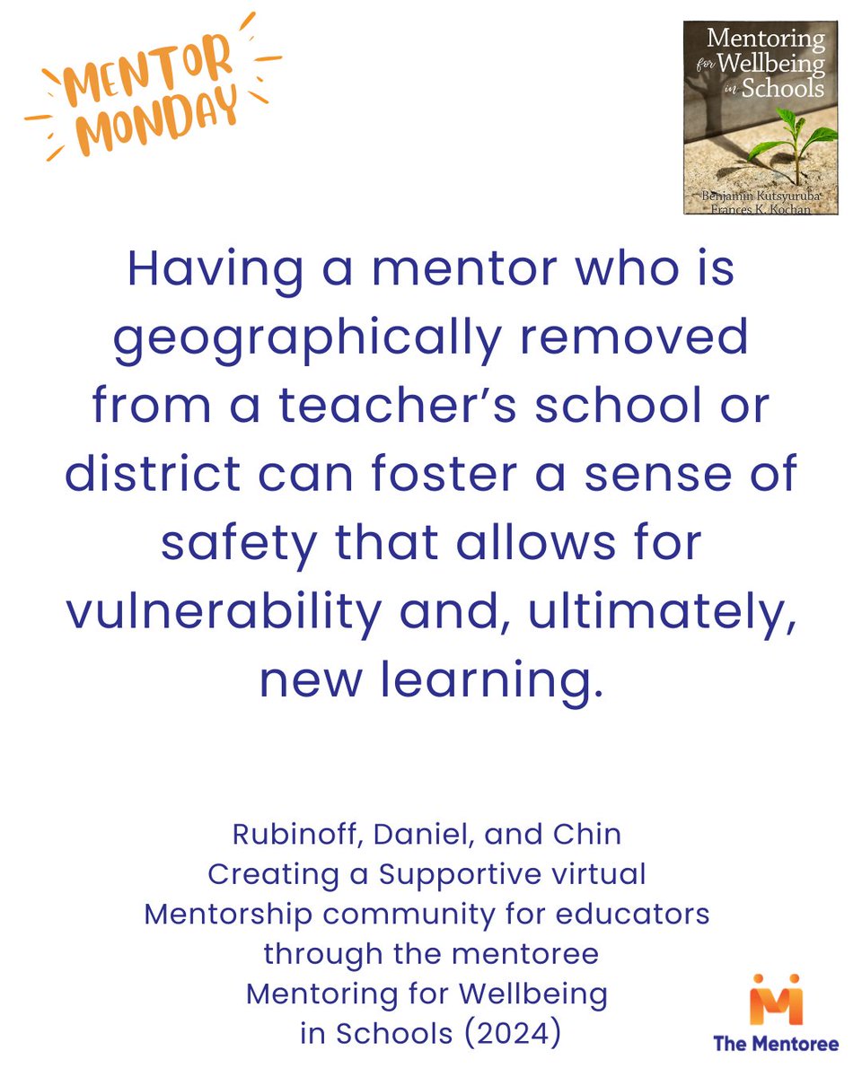 TheMentoree's tweet image. Great mentorship isn’t limited by geography. When we step beyond the walls of our own schools, support becomes clearer, safer, and more transformative. Mentorship can be connection without boundaries.
At The Mentoree, we call this boardless and borderless mentoring. #MentorMonday