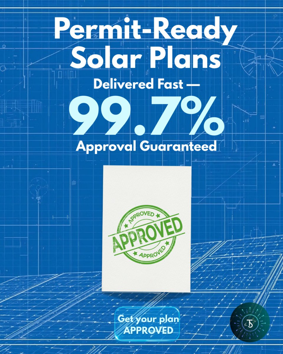 TechverseSS's tweet image. Permit-ready solar plans delivered fast with a 99.7% approval rate. Submit your next project and get it approved without delays. Contact Us Today and avail 20% Off : project@techversesmartsolutions.com 

 #BlackFridaySale #MondayMotivation #MondayVibe Good Monday
