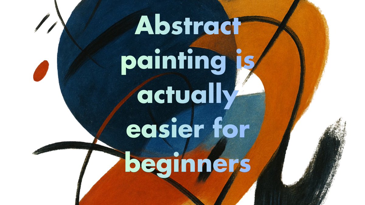 artlessonslab's tweet photo. Most people don’t realize this: Abstract painting is actually easier for beginners than pros.

No rules. No pressure. Just color, shape, emotion &amp; curiosity.

That’s why our students go from
“I can’t draw”to
“I can’t believe I made this” — 

Want in? #LearnArt #ArtForBeginners https://t.co/UHw0qGJ5s9
