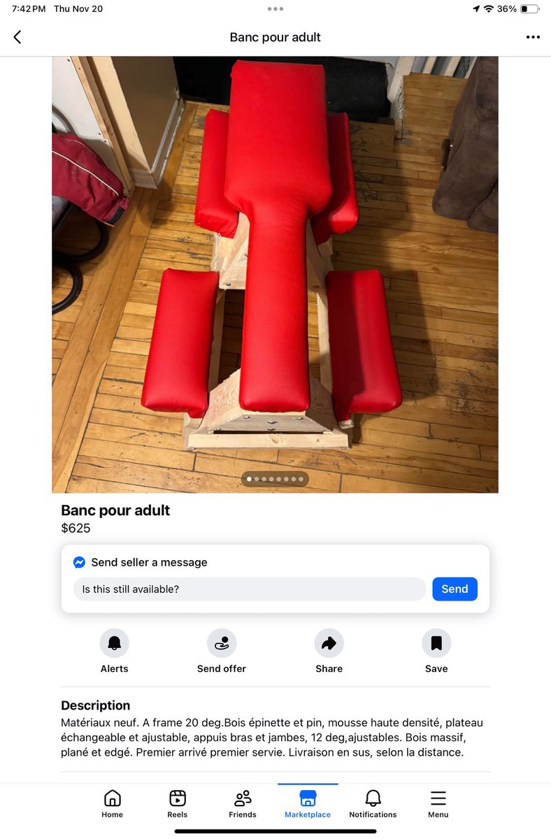 Banc pour adult