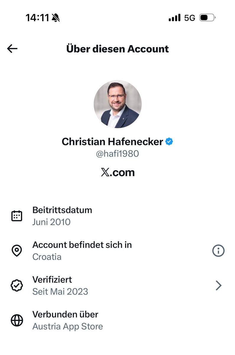 Warum ist der Account von <a href="/hafi1980/">Christian Hafenecker</a> in Kroatien daheim? <a href="/FPOE_TV/">FPÖ</a> ein patriotischer Akt?