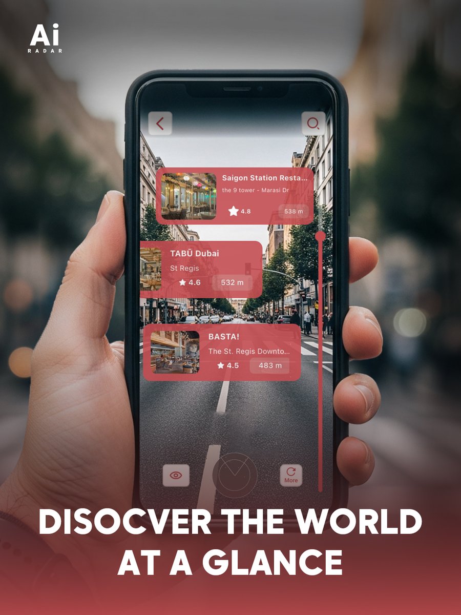 aiworldradar's tweet image. Imagine seeing every place every moment, all at a glance — instantly
AI RADAR  lets you explore 200M+ global locations through one smart radar
Want to know more? Follow us now
AI RADAR — The world in your hands
#AIRADAR #AItechnology #SmartMapping #FutureOfVision #PoweredByGoogle