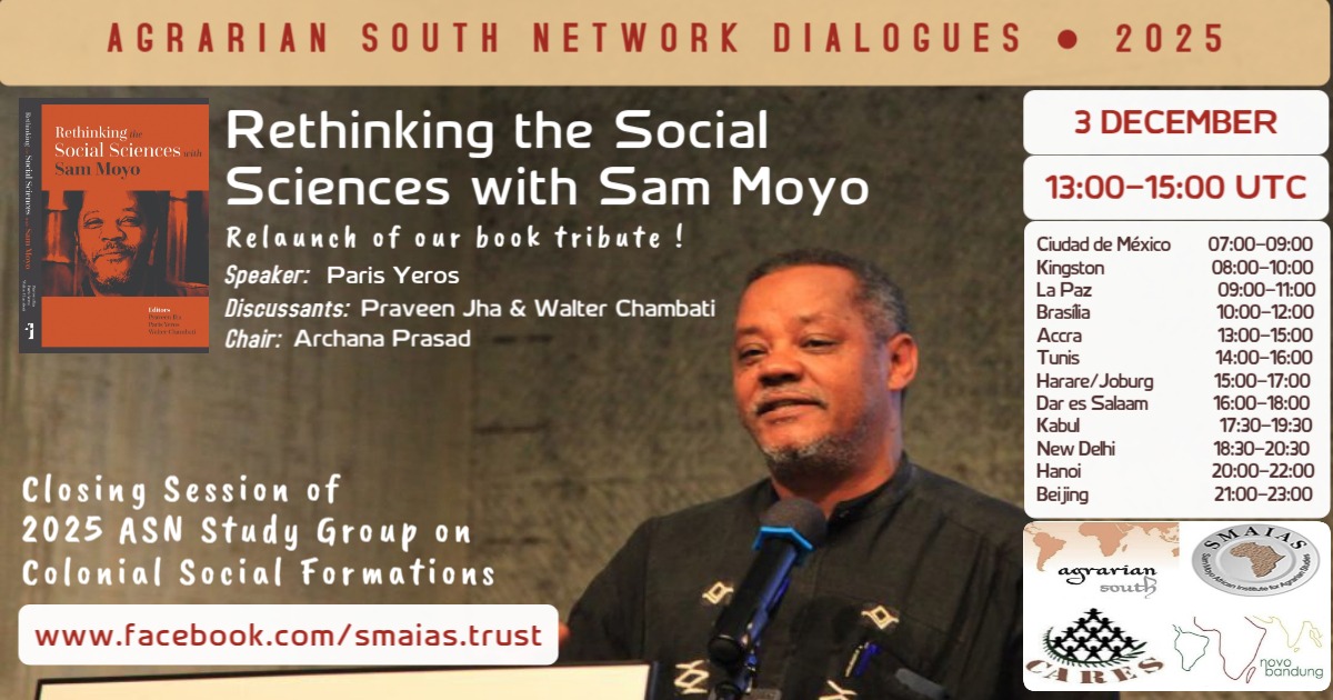 Sam Moyo African Institute for Agrarian Studies tweet media