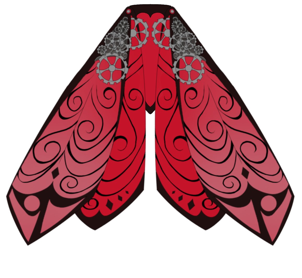 azriedraws's tweet image. I wanted to show the reference sheet I made for my Doc design (along with the photo of the wings since I acctually made them irl for my cosplay and i think they look sick)