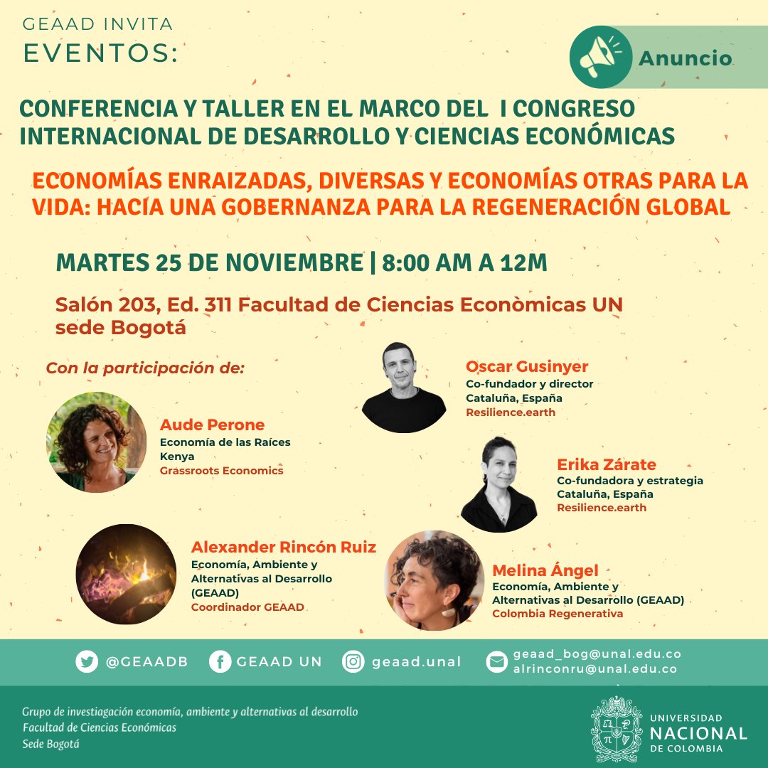 Economía, Ambiente y Alternativas al Desarrollo. tweet media