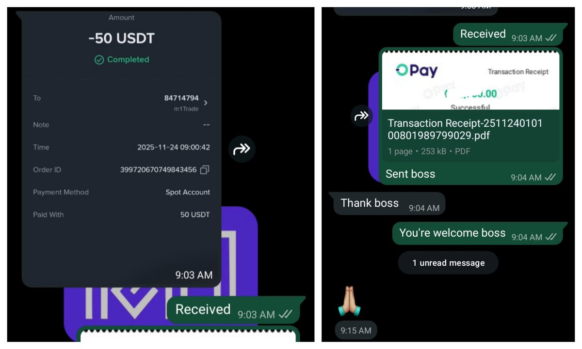 M1Trade_'s tweet image. Send a DM on WhatsApp via the link in our bio to trade now!

#web3 #p2p #bitcoin #Solana #ethereum #crypto #airdrop #Blockchain #bybit #memecoin #Blockchain #m1