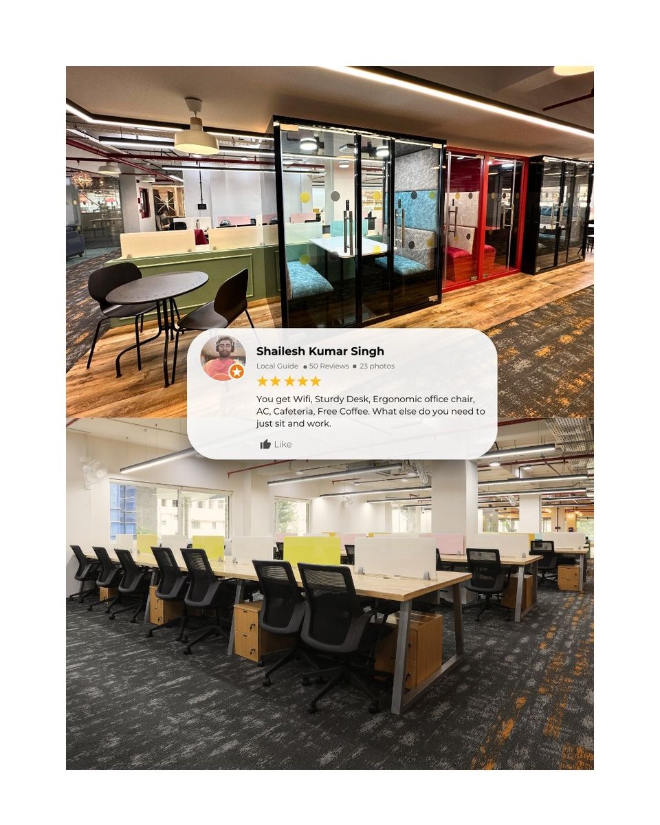 bhiveworkspace's tweet image. Great workspaces aren’t defined by us, they’re defined by the people who use them.​Swipe to see what they’re saying. 💛🐝​

Book your office space today - shorturl.at/erBsM

#OfficeSolutions #GoogleReviews #CoworkingIndia #BengaluruStartups #CustomerExperience