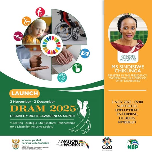 As we mark Disability Rights Awareness Month   #DRAM2025, Government reaffirms the call for inclusion, dignity, and equal participation for all persons with disabilities.
#disabilityinclusion <a href="/GCIS_IRC/">Information Resource Centre</a> <a href="/GCISGauteng/">GCIS Gauteng Prov Office</a> <a href="/GovernmentZA/">South African Government</a> <a href="/GautengProvince/">Gauteng Provincial Gov</a> <a href="/GDCoGTA/">CoGTA</a> <a href="/gpgSocDev/">Social DevelopmentGP</a>
<a href="/GP_CommSafety/">GP Department of Community Safety</a>