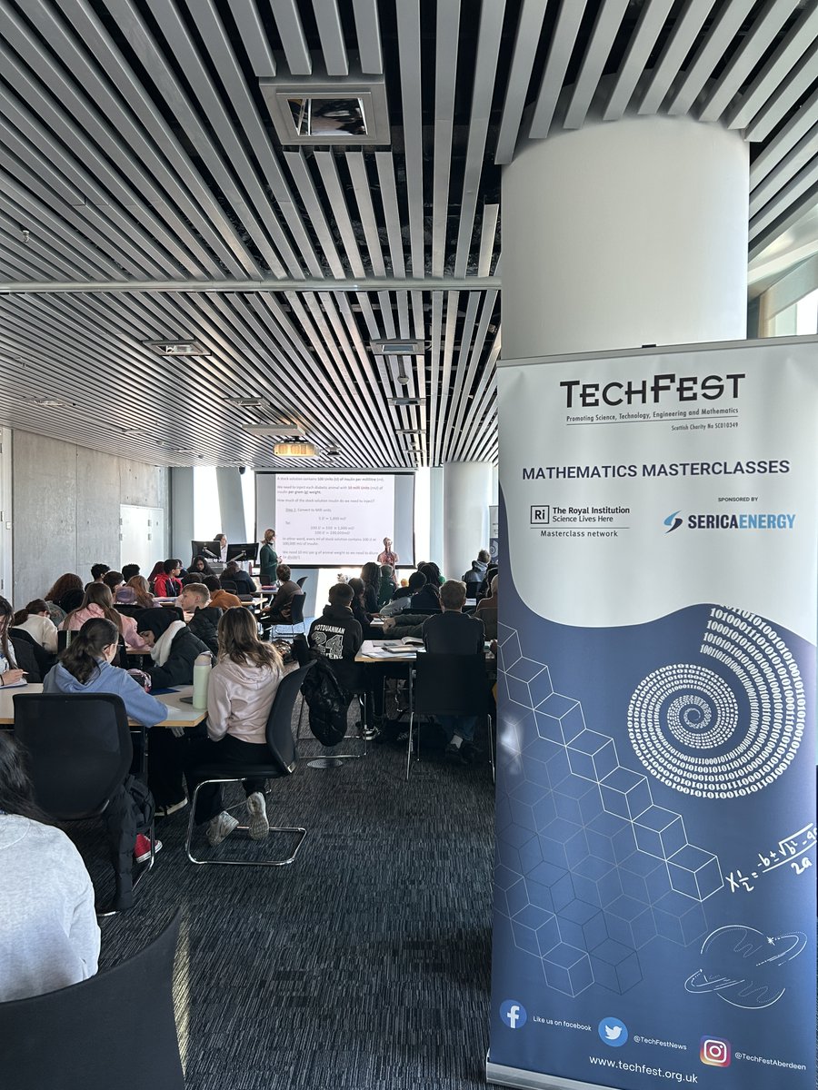 TechFestNews's tweet image. We had such a fantastic start to the @Ri_Science&apos;s 2025/2026 Mathematics Masterclass series, kindly sponsored by @SericaEnergyplc, that it’s hard to believe we’ve already completed the first three masterclasses!

For more information visit our website: techfest.org.uk/education/ages…