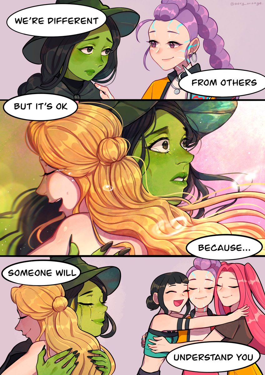 aery_orange's tweet image. 💚💜
#kpopdemonhunters #wicked
