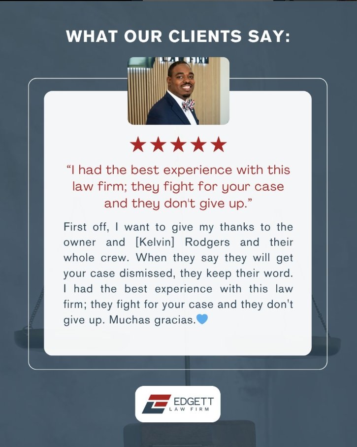 edgettlaw_tx's tweet image. When we say we&apos;ll fight for you, we mean it. Thank you to our client for this incredible testimonial! 🙏We won&apos;t give up on you.

📞: 972-424-0760
🌐: edgettlawfirm.com/contact

#ClientTestimonial #ClientSuccess #LegalServices #DFWLawyer #Attorney #Grateful #LegalCommunity