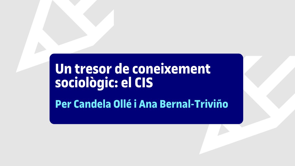 ✍️ Les professores <a href="/CandelaOlle/">Candela Ollé Castellà</a> i <a href="/anaisbernal/">Ana Bernal-Triviño</a> escriuen sobre el baròmetre del CIS, clau per analitzar percepcions socials. 
 
🔎 L'han utilitzat per posar el focus en la variable de la percepció social de la violència de gènere.

DOI: doi.org/10.7238/issn.2… #researchUOC