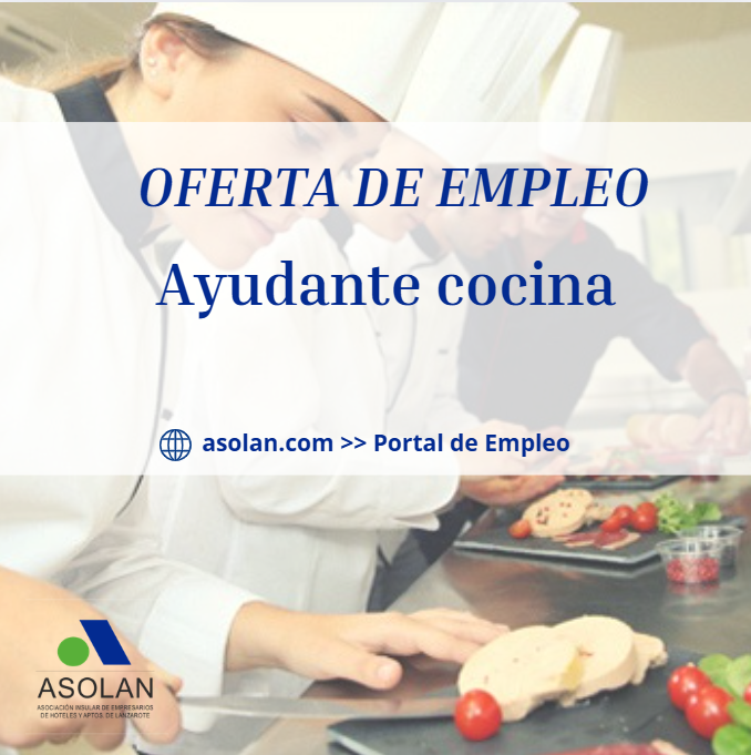 Asolan's tweet image. 🔔 OFERTA DE EMPLEO
🥗AYUDANTE COCINA
✅ Vacantes: 1
✅ Incorporación inmediata
✅ Jornada completa, contrato indefinido
📍 La Santa

🌐 asolan.com/servicios/empl…

@federacion8lnzt 
#ofertasdeempleo #oportunidadlaboral #empleolanzarote #hosteleriayturismo #trabajaenlanzarote