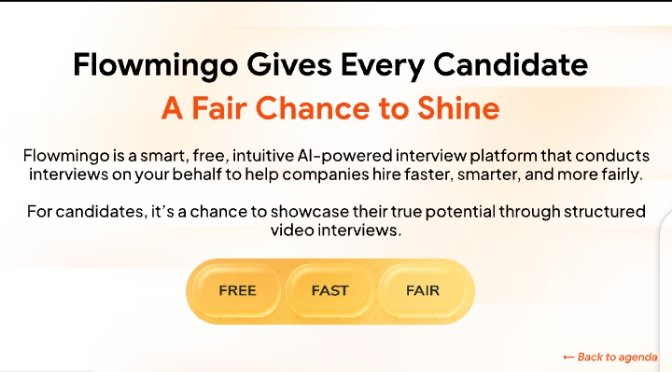 Nail_gee's tweet image. Ready to revolutionize hiring? 🚀 Flowmingo’s AI-powered platform streamlines interviews, saves time, and finds the best talent faster. Say goodbye to endless resumes! #HiringMadeEasy #Flowmingo #RecruitmentTech #ProductivityBoost&quot;
Join Now: flowmingo.ai/?utm_source=33…