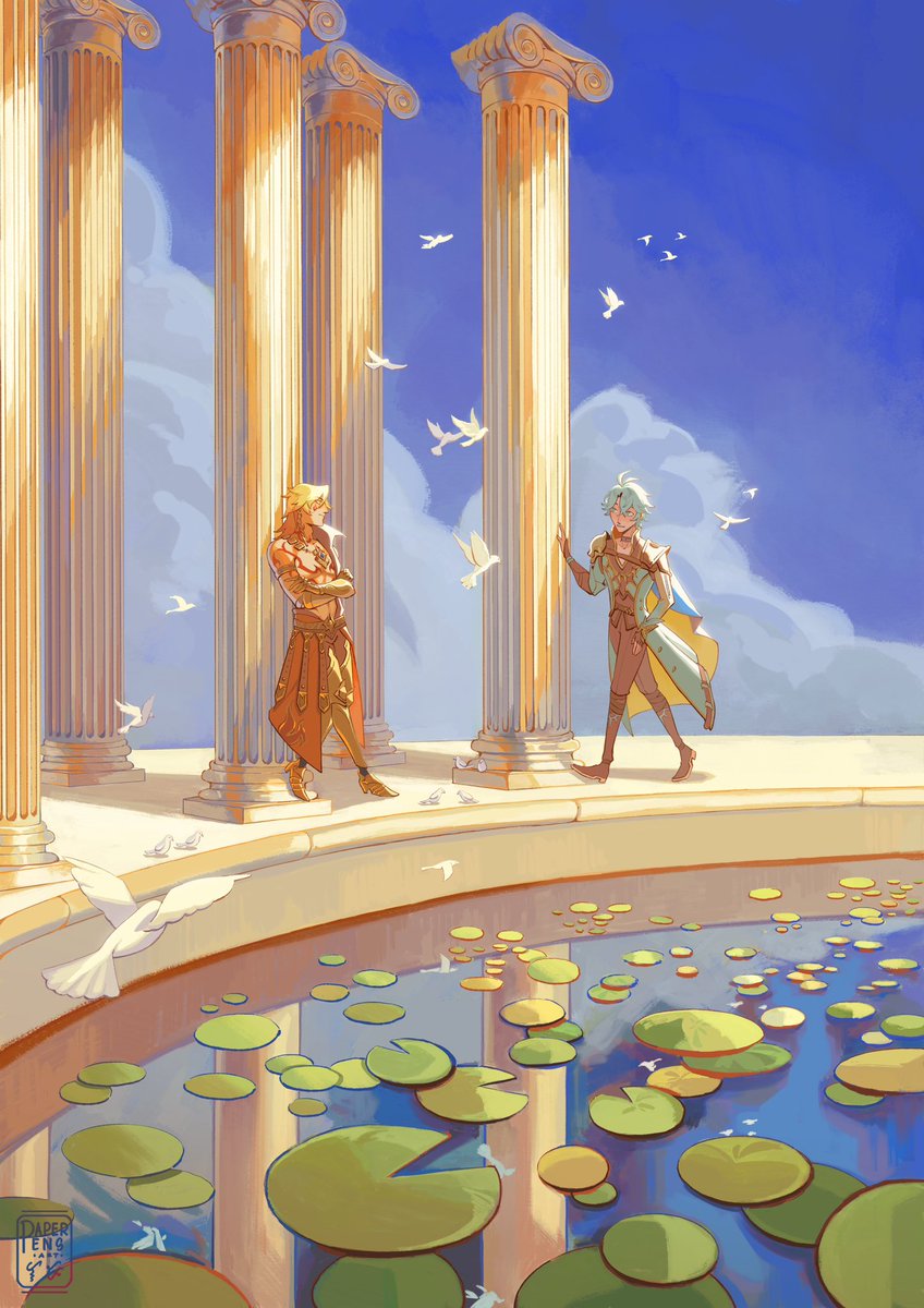 paperpensart's tweet image. It’s a date, Mydeimos ☀️🍷 #phaidei #honkaistarrail