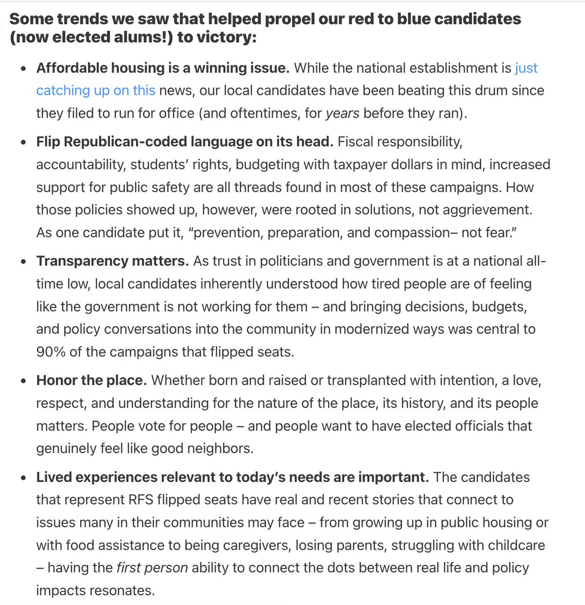 amandalitman's tweet image. In this week&apos;s @runforsomething feel-good update (link in replies) -- an overview of the trends we saw in our 43 (!!) red to blue flips this month.