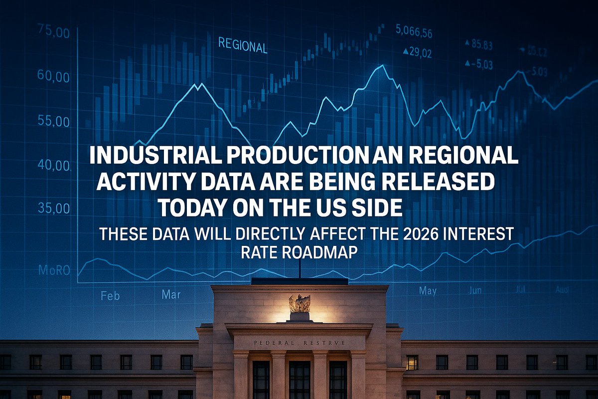 VOIDRNETWORK's tweet image. Industrial production and regional activity data are being released today on the US side.
These data will directly affect the 2026 interest rate roadmap.
#Geopolitics #BRICS #DeDollarization #MultipolarWorld #USDollar #GlobalPowerShift #NewWorldOrder #DollarDominance #Petrodollar