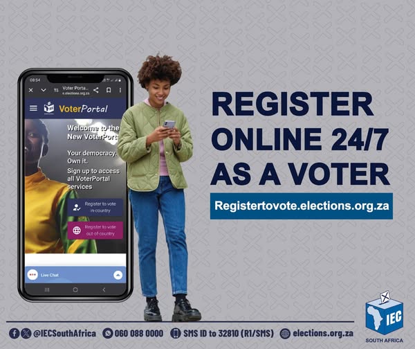 Make your voice count in the 2026/27 Local Government Elections!
📷Register with your Green, Smart, or temporary ID
Register where you live
Or register/update IEC online: zurl.co/asjGJ
#LGE2026 #RegisterToVote #YourVoiceMatters #IEC <a href="/GCIS_IRC/">Information Resource Centre</a> <a href="/GCISGauteng/">GCIS Gauteng Prov Office</a> <a href="/GovernmentZA/">South African Government</a>