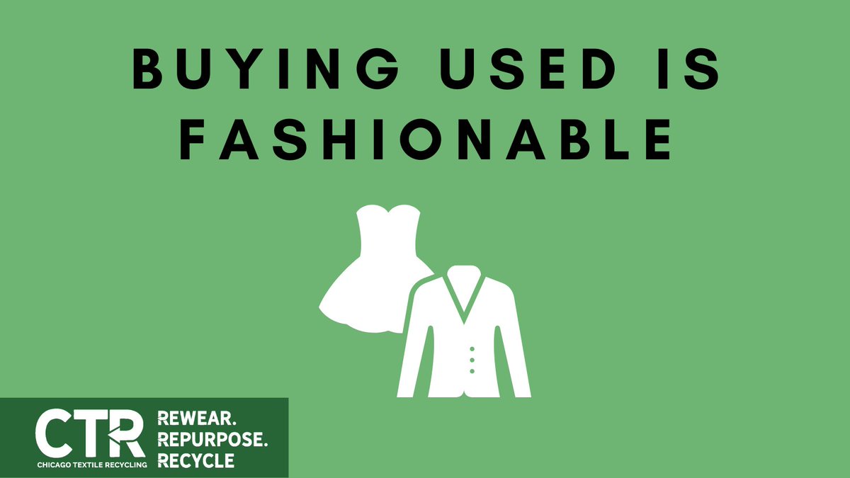 textilerecycle's tweet image. A few years ago, we posted, &quot;15 Reasons to Recycle&quot;. One reason is:

#15 - Buying Used is Fashionable

Buying vintage and secondhand is gaining popularity, giving opportunity for one of a kind fashion pieces.

#ReasonstoRecycle #ctr #textilerecycling #chicagotextilerecycling