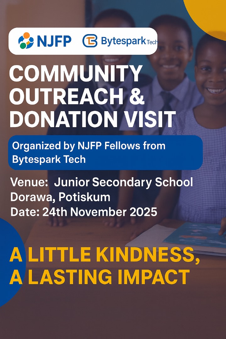 BYTESPARK_TECH's tweet image. Spreading hope, inspiring futures Bytespark Tech joins NJFP Fellows to uplift young learners in Potiskum, Yobe state, Nigeria. Together, we’re making kindness count.
