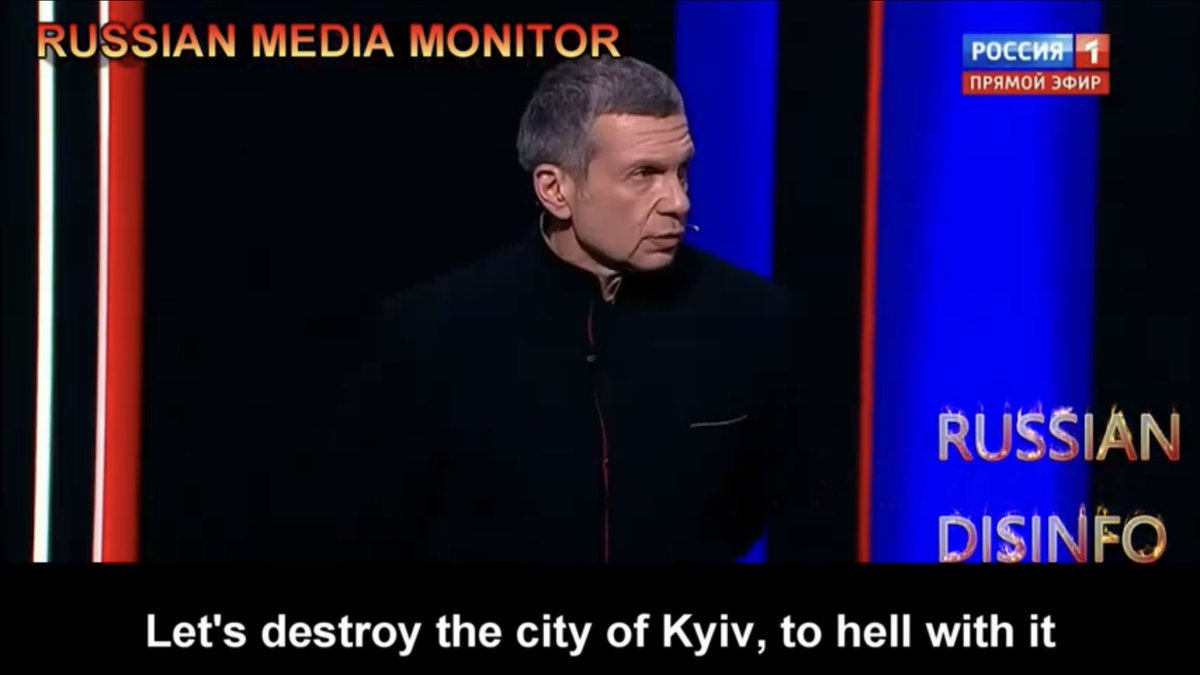 1/ Farage, Gill and Arron Banks have parroted the Russian lie that NATO and EU expansion provoked Russia's invasion of Ukraine.

The Russian government and its state TV tell the real genocidal imperialist truth about Russia's ambitions.
