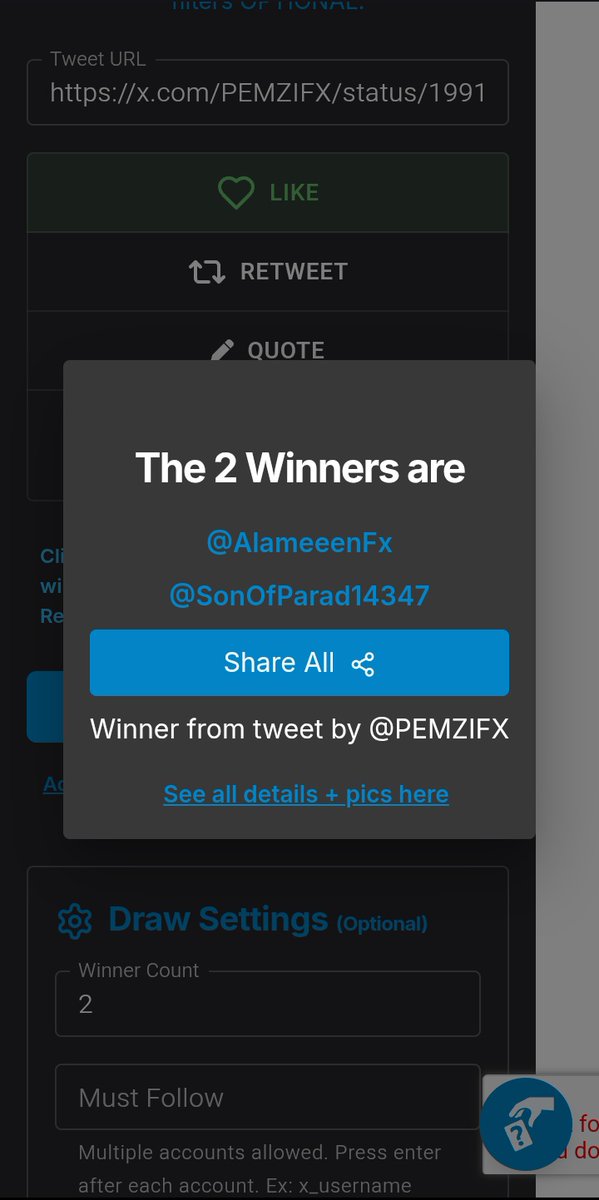 PEMZIFX's tweet image. Congrats xpickr Winners - built by @xpickr - 
@AlameeenFx @SonOfParad14347
 xpickr.com/draw/176399137… #xpickr 

Open a Discord ticket on @BlueGuardiancom to claim your account Guy&apos;s