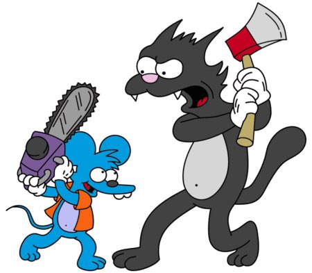 DjMaRiiO's tweet image. En LATAM a Rasca y Pica (Itchy and Scratchy) les llaman “Tomy y Daly” 💀
