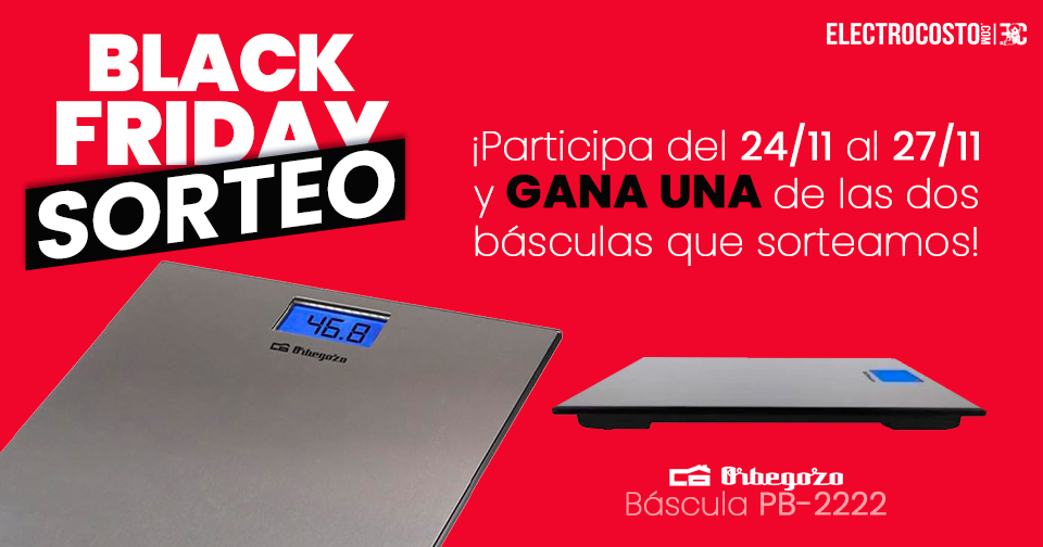 Electrocosto's tweet image. ¡🎉 ¡BLACK FRIDAY llega cargado de sorpresas!
Gana una de las 2 básculas #ORBEGOZO PB-2222 que sorteamos⚖️
🔹 Fecha: Del 24 al 27 de noviembre.
  Participar es muy fácil, solo tienes que:
✅ Seguir nuestra cuenta @Electrocosto .
✅ Dar LIKE a este post.
✅ Retweet
¡Participa!