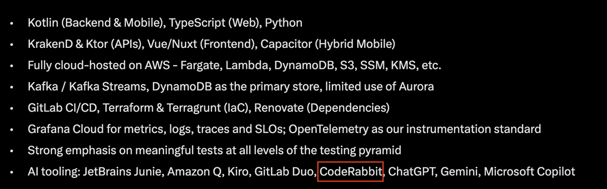 coderabbitai's tweet image. BREAKING NEWS!

CodeRabbit now required for employment!