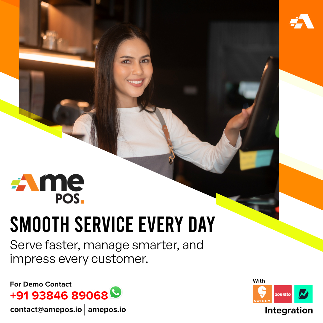 Smooth Service Every Day
Serve faster, manage smarter, and impress every customer. ⚡

AMEPOS keeps your operations running like clockwork. ⏰
Perfect for growing restaurants and retail stores. 🛍️

Experience efficiency at its best! 🌟
 #AMEPOS #FasterBilling #Business #Customer