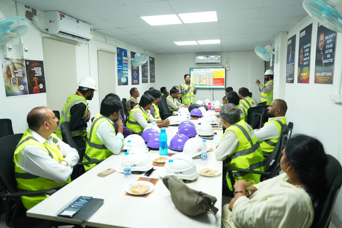 PrajaRajadhani's tweet image. Safety excellence in #Amaravati continues!
✅ @larsentoubro  reaches 1 Million Safe Man-Hours without a Lost Time Injury (LTI) at the Amaravati NGO Tower 9 &amp;amp; 12 project sites.
✅ A true testament to discipline, training, and commitment.
#APCRDA #ConstructionSafety #NGOTowers…