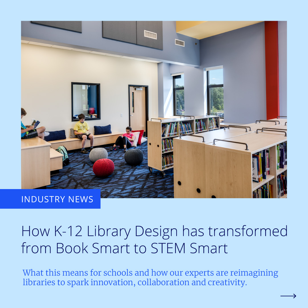 ColliersEng's tweet image. Libraries are no longer just places to find books, they&apos;re becoming hubs for collaboration, creativity and STEM innovation! 📚✨

👉Explore how k-12 library design is transforming from book smart to STEM smart: ow.ly/AtgY50XwPlX 

#K-12 #LibraryDesign #EducationDesign