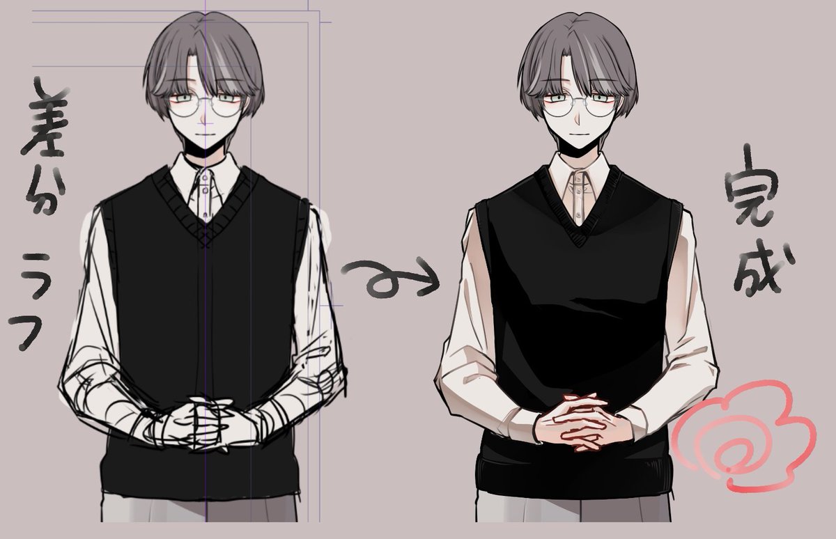 完成した絵に何かしら足すのすごい上手くなってきた気がする💪💪