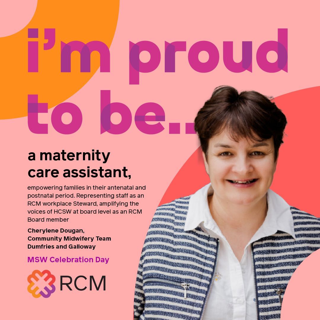 MidwivesRCM's tweet image. Next in our series, from Scotland, is Cherylene Galloway who is #proudtobe a MSW Maternity Care Assistant, empowering families in their antenatal and postnatal period. #MSWday25