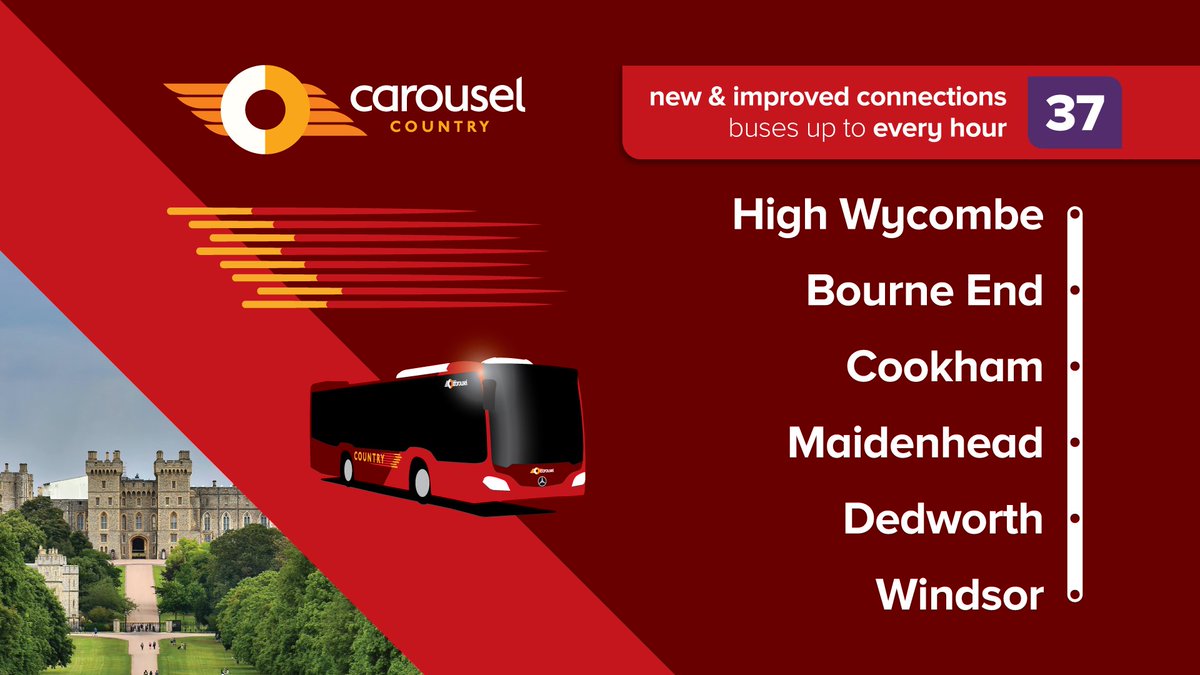 High Wycombe ➡️ Maidenhead. 

The Route 37 is direct, easy, and affordable. Say goodbye to parking fees and traffic jams. It’s the smart way to travel between our local towns and villages.

Plan your journey👉 carouselbuses.co.uk/plan-your-jour…