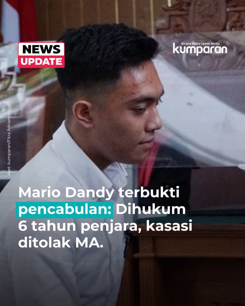 Mario Dandy Satriyo ternyata sudah menjalani sidang kasus pencabulan terhadap perempuan A sejak Oktober 2024 di PN Jakarta Selatan. Vonis dijatuhkan pada 12 Juni 2025, di mana Majelis Hakim menyatakan Mario terbukti melanggar Pasal 81 Ayat (1) jo Pasal 76D UU Perlindungan Anak