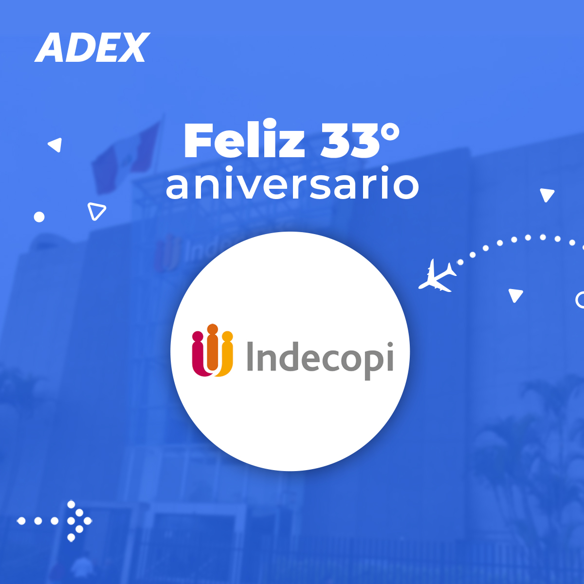 #aniversario
Extendemos un saludo a Indecopi por su 33° aniversario, entidad adscrita al PCM, encargada de proteger los derechos de los consumidores, marcas, creaciones e invenciones.