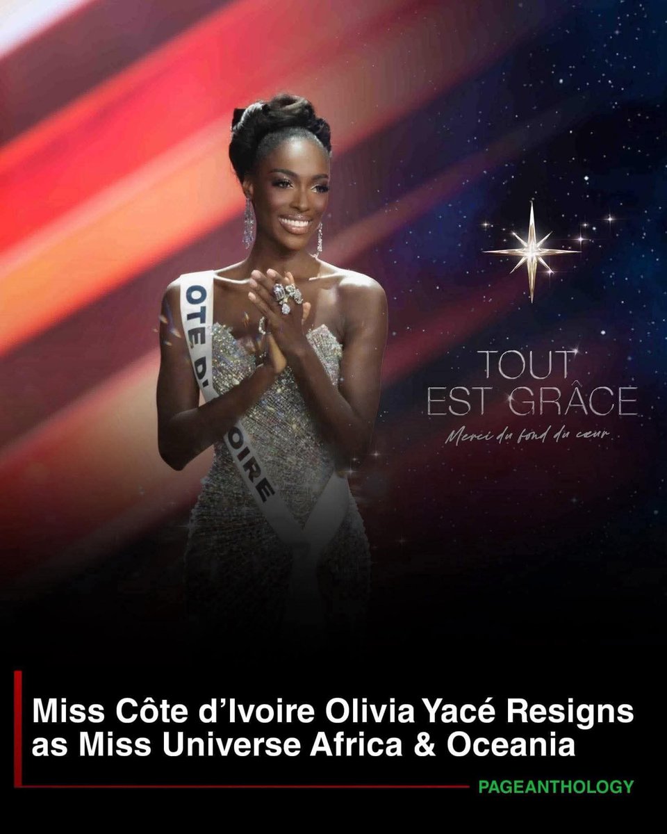 roadtomissth's tweet image. ด่วน‼️ มิสโกตดิวัวร์ ประกาศถอนตัวจากกองและ MUO ทุกตำแหน่ง !!! #MissUniverse2025​ #MissUniverse