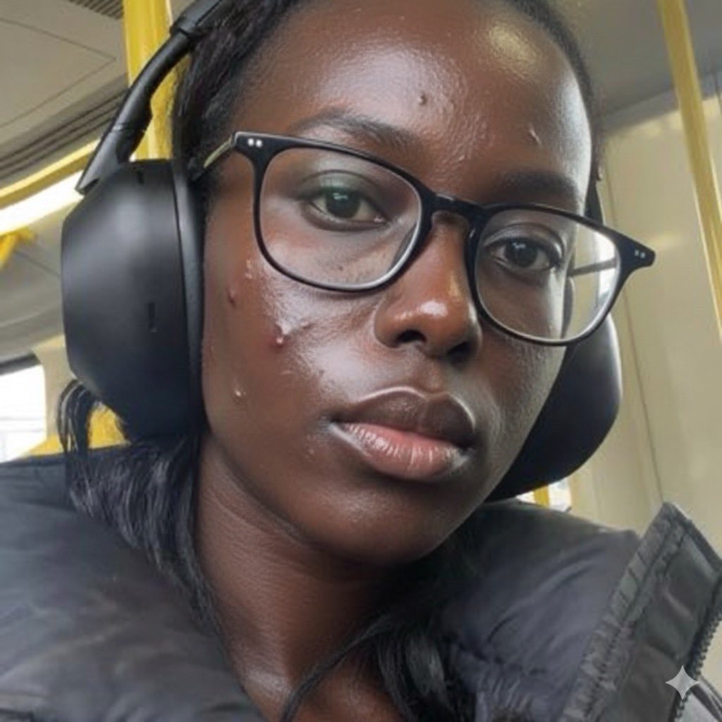 BackupBrainy's tweet image. Somalian buslim thinks we can’t de facetune her