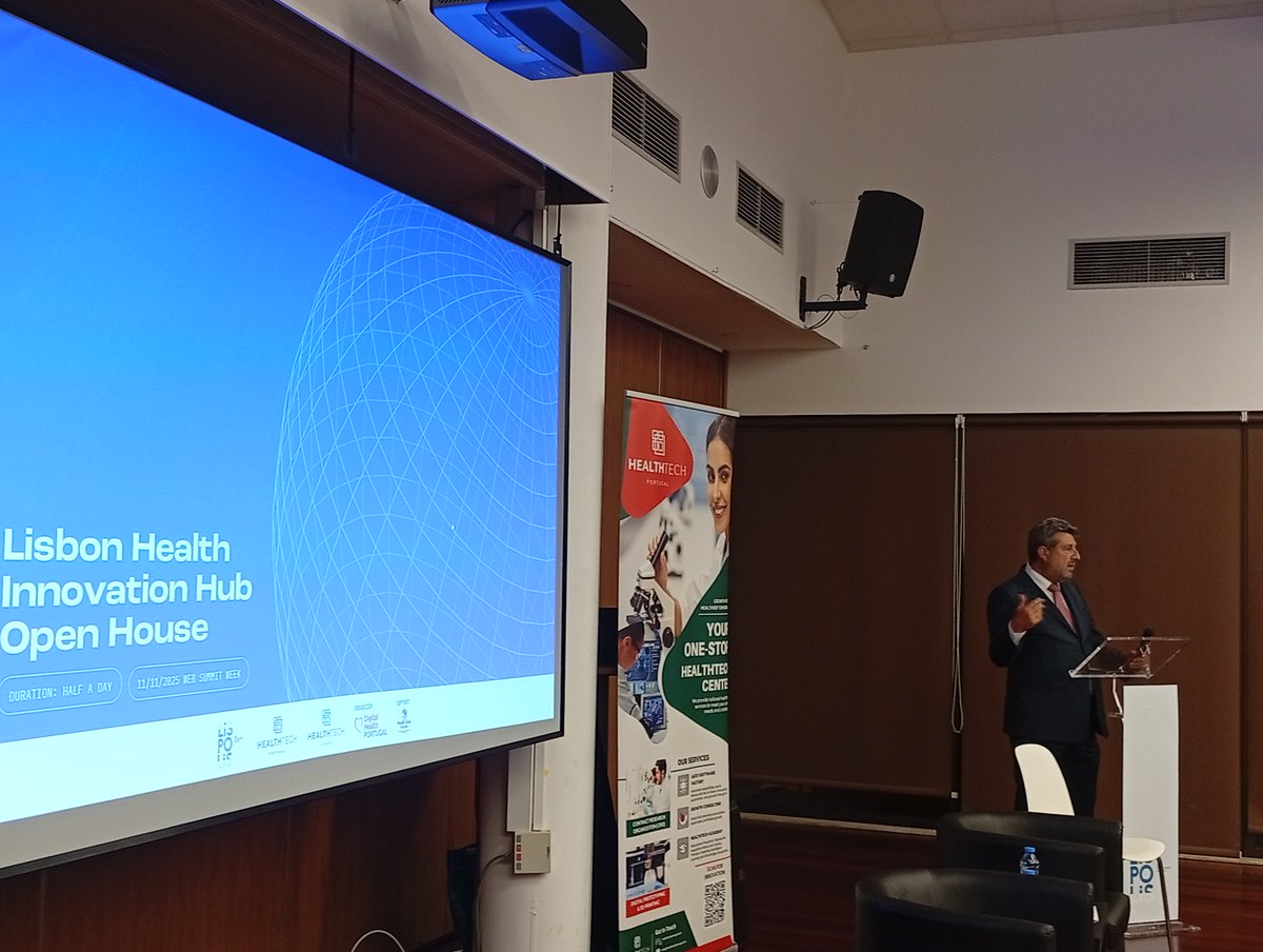 lispolis_'s tweet image. Lisbon Health Innovation: recebemos startups, investidores, líderes de saúde e especialistas tech para debater o futuro da inovação em saúde digital. 
O Prof. Joaquim Ferreira (CNS) foi keynote da sessão, trazendo a sua visão sobre os desafios da transformação digital na saúde.