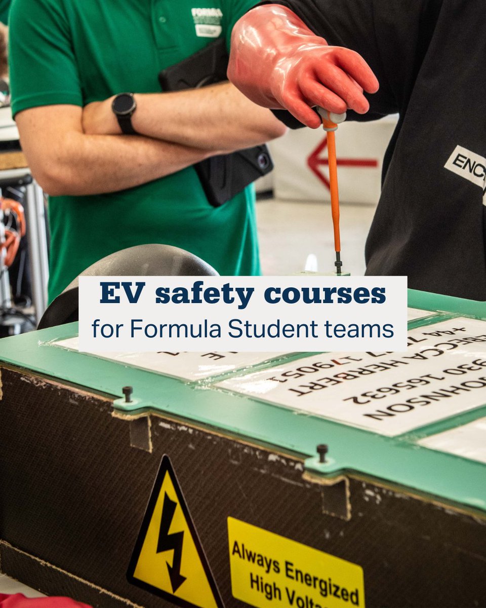 FormulaStudent's tweet image. Whether you are working on an existing #formulastudent EV or are looking at developing one in the future, we are delighted to share courses from @Avonside_SM to get your ESOs and ESAs up to speed. Full details and dates: bit.ly/48gwf68