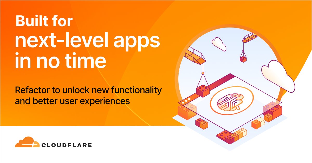 Cloudflare's tweet image. Transform your application architecture to deliver modern AI and data-driven apps. Download our solution brief to learn more. cfl.re/refactor-apps-…